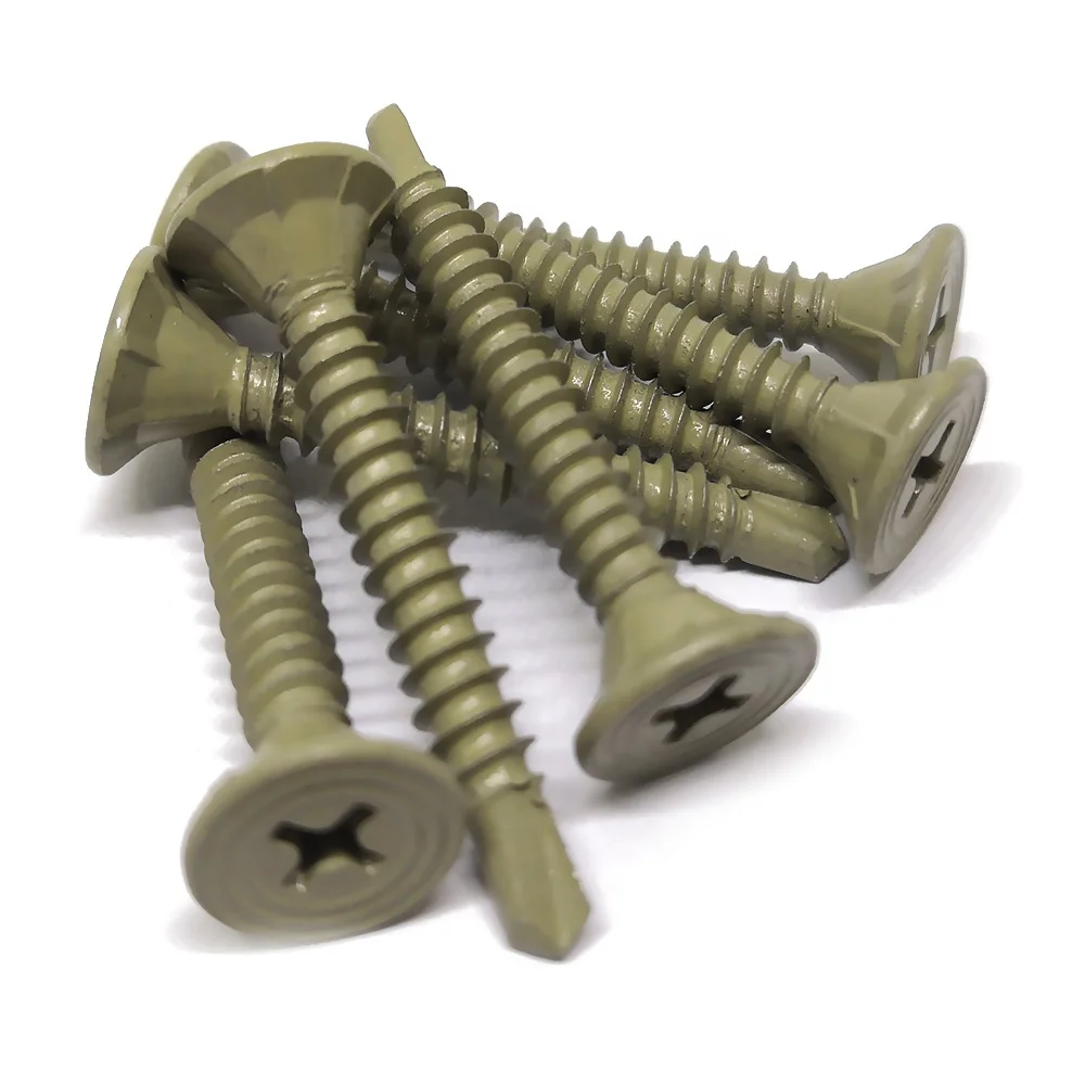 Ruspert Dacromet Finished Flat Head Self Drilling Screw for