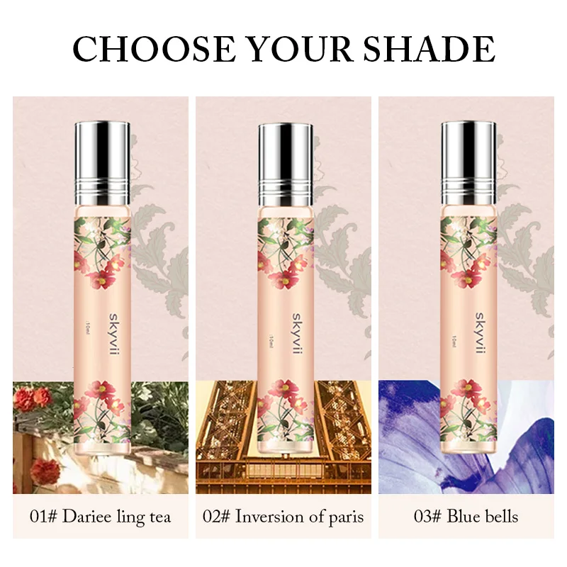 Wholesale Fresh Natural Roll-on Perfume 3 Pieces Case Small Portable Mini Long Lasting Perfume for Men and Women