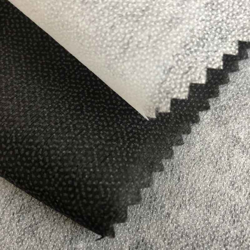 Non woven fusing interfacing for iron on knitted fabric,double dot nonwoven fusible interlining Adhesive fabric/ Nonwoven