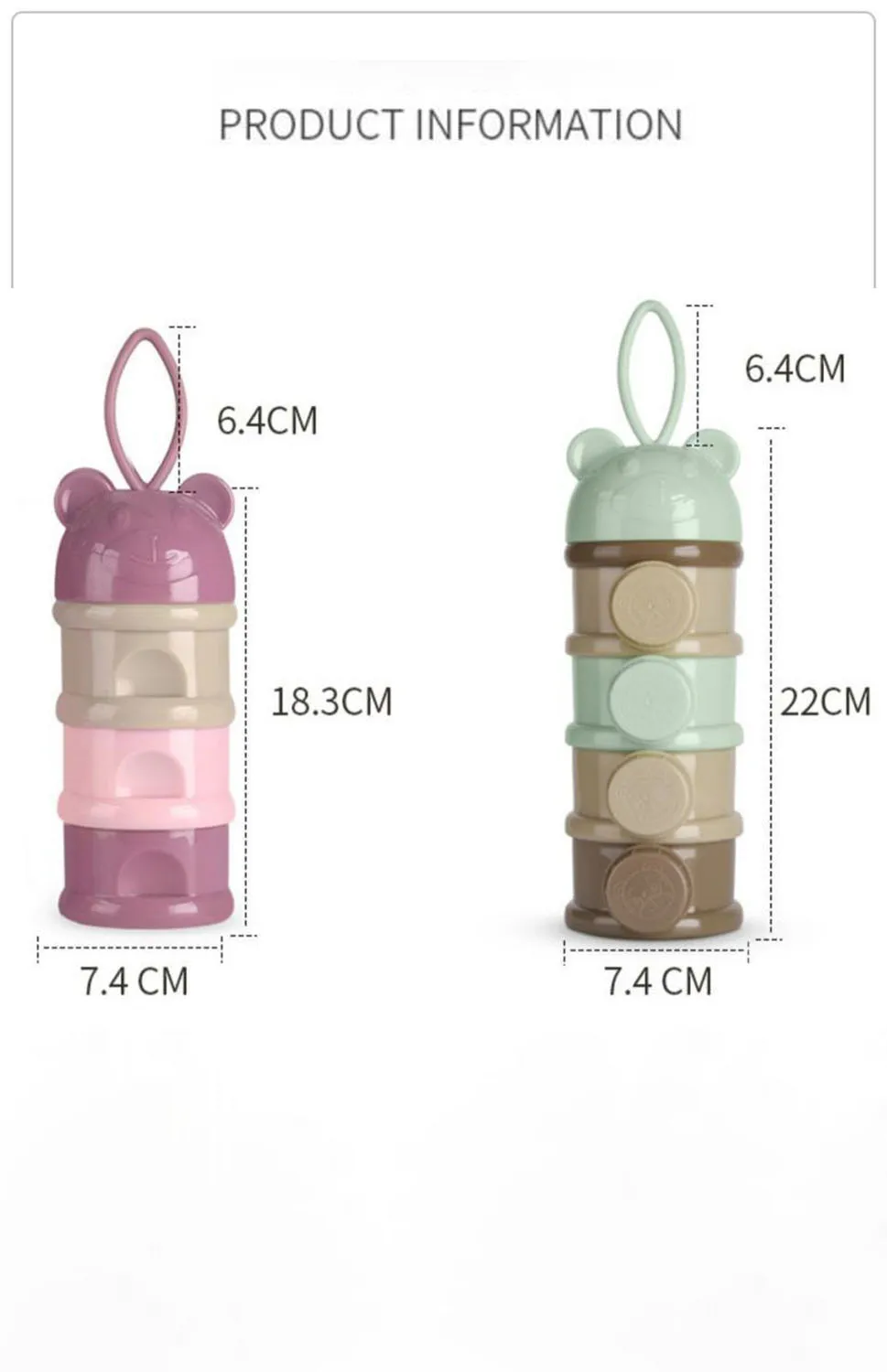 Portable Baby Breast Milk Storage Container Formula Dispenser Feeding Milk Powder Container Milk Storage