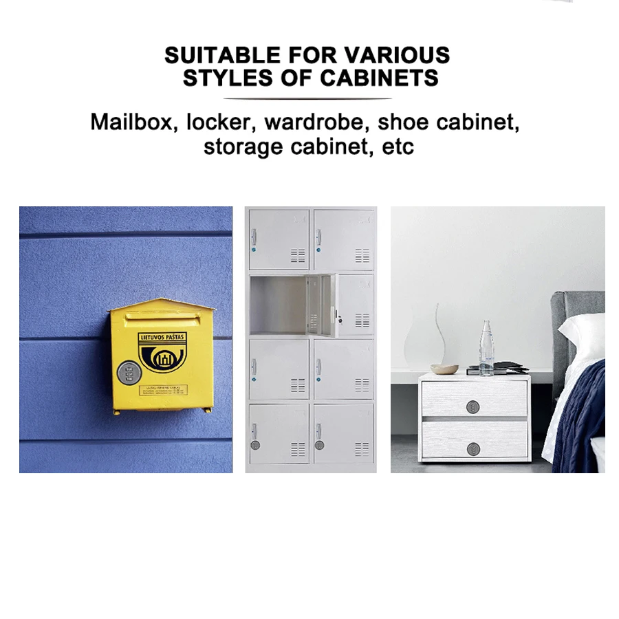 Digit Combination Furniture Lock Mailbox Lock Rotary Tongue Cam Lock For Cabinet Drawer Locker