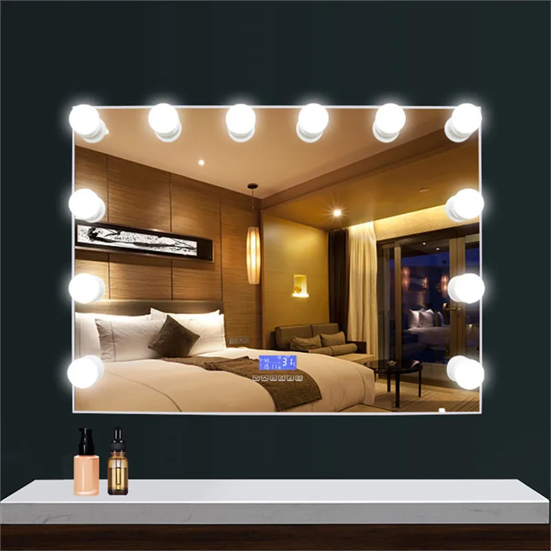 Professional Custom Wall Mount Make Up Led Light Vanity Makeup Mirror with Bulb
