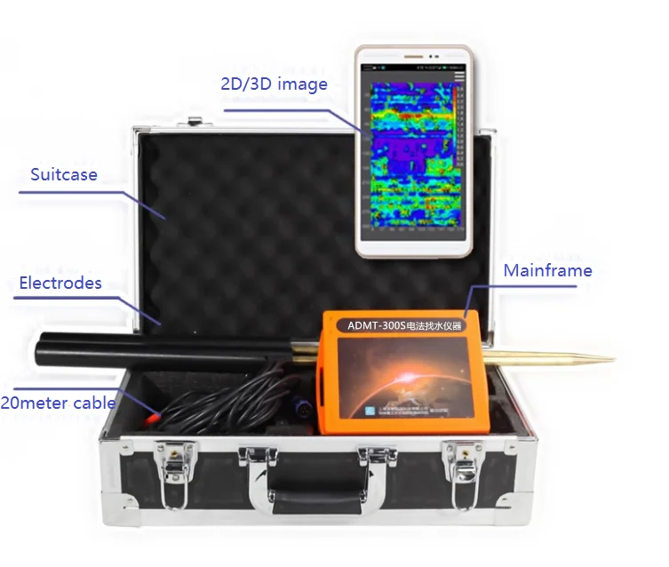 LCD Touch Screen Automatic mapping High quality water detector resistivity meters for ground water detector exploration