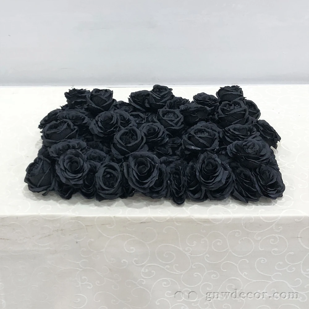 GNW 2023 Hot Black  Rose Orchid Plant Bouquet Centerpieces Marriage Garland Flower Aisle Runner