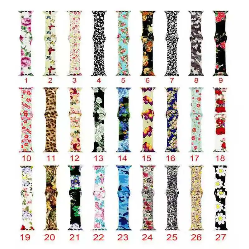 Classic Luxury Christmas fashion bands silicone watch strap with great price