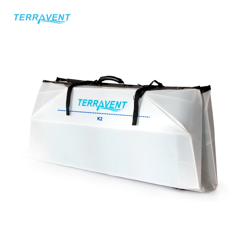 Newest Terravent K2 Tandem rowing boats lightweight ocean sea folding origami single seat plastic sit on top kayak canoe/kayaks