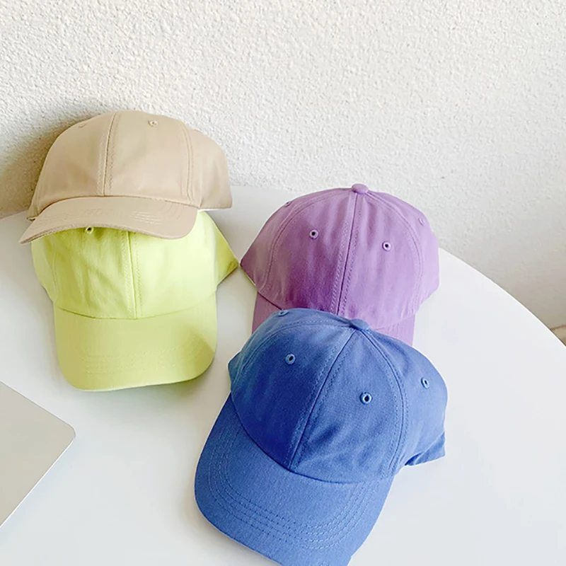 Landfond 2024 Wholesale Summer Cotton Plain Kids Baseball Cap for 3-6Y Custom Logo Opp Bag Digital Printing Fashion Cap Unisex