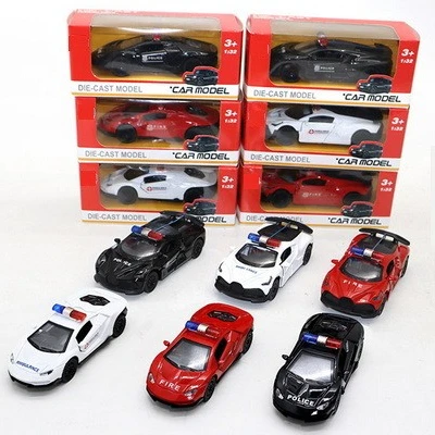 Alloy Customized Promotional Logo Set Wholesale 1:32 Divd Police Diecast Toy Vehicles Back Model Car For Kids