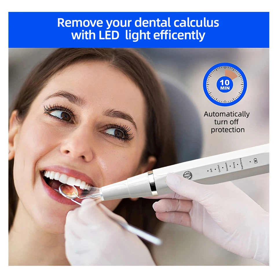 Customized dental ultrasonic washer dental plaqu removal  for Teeth Stains Removal Tartar Teeth Cleaning