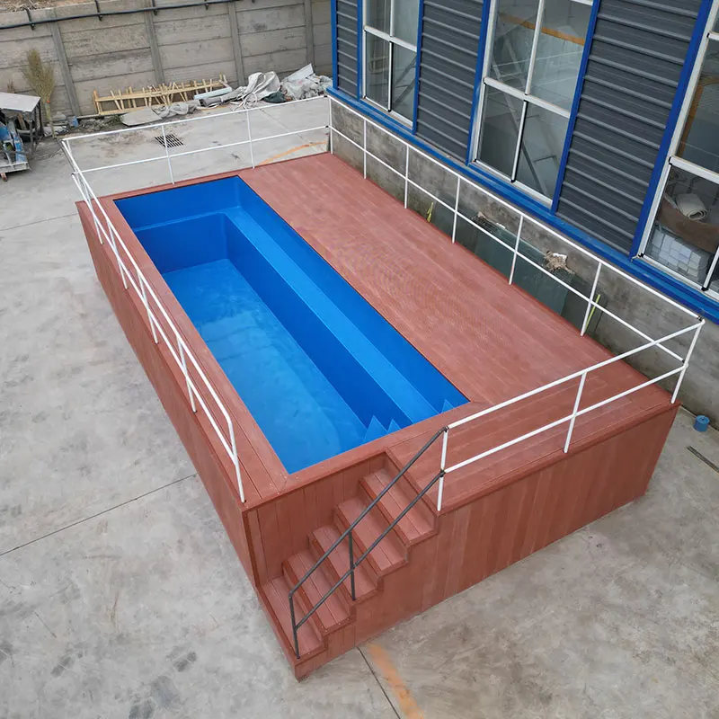 custom size rectangle spa pool supplies swimming pool slides fiberglass plastic wooden swimming pool equipment