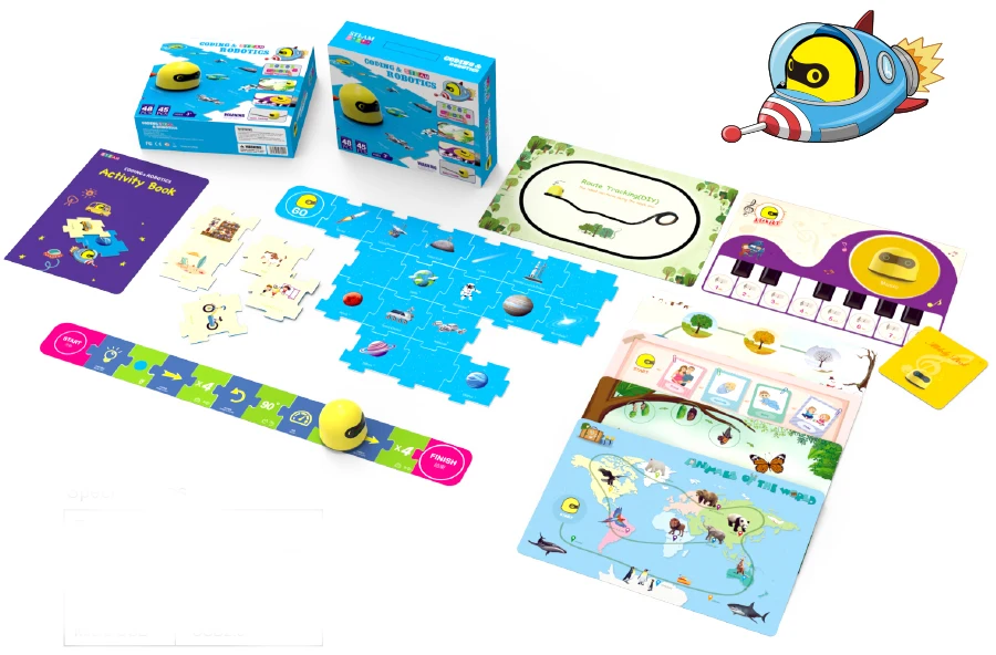 Лидер продаж 2021, Обучающий робот, электронная игрушка для раннего развития, обучающий неэкранный робот кодирования для детей со звуком