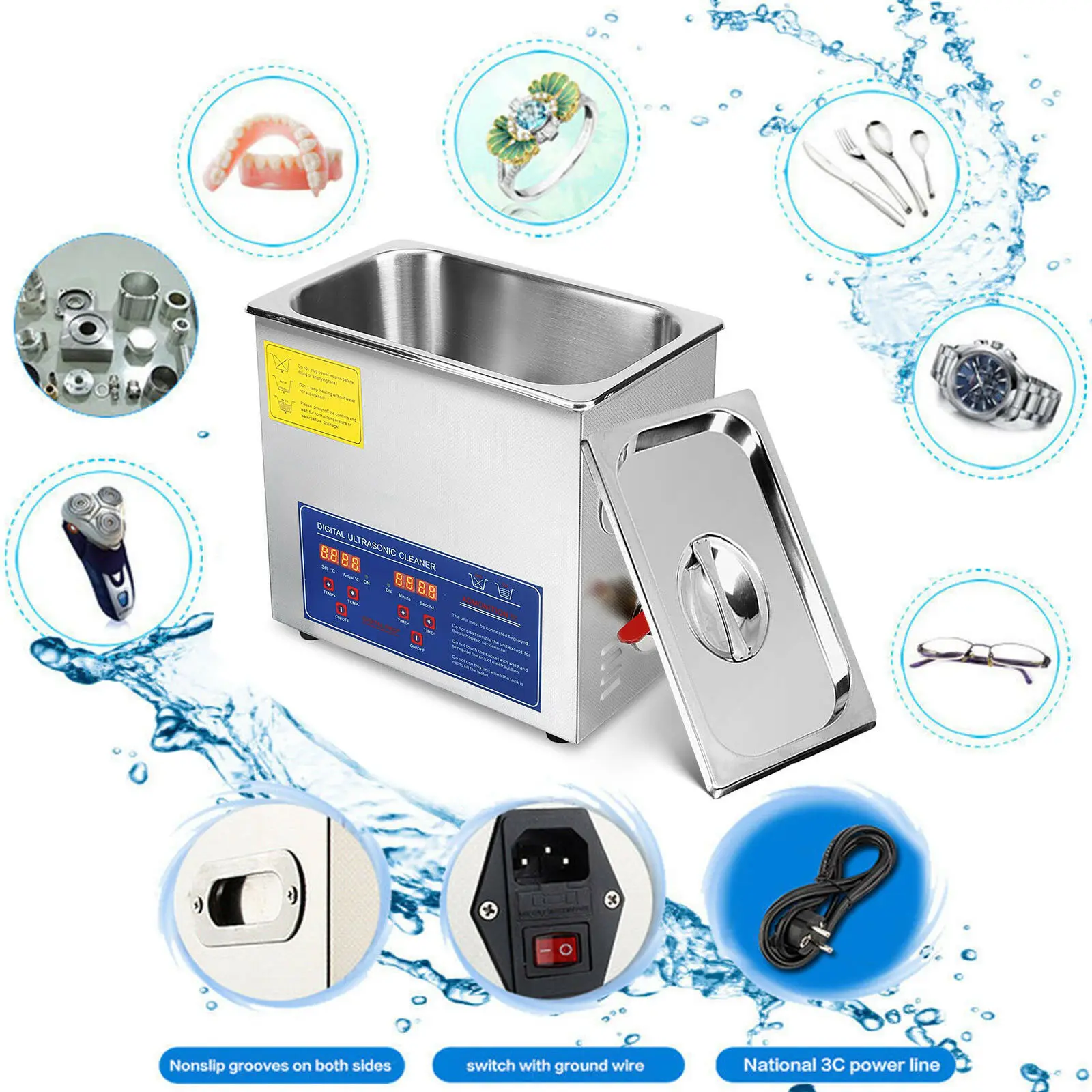 Industrial Water Jet Record Ultrasonic Cleaner 22 Litres Washing Machine For Cleaning