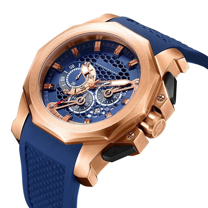 Top Seller Big Size Montre Homme Japan Movt Quartz Watch Custom Logo Silicone Stainless Steel Case Original Watch Men Watch 2022