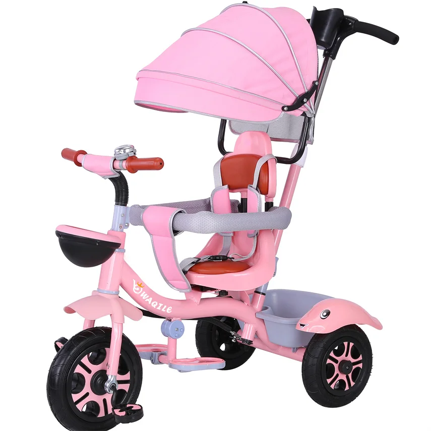 2022 hot selling for baby tricycle with push bar oem customized China cheap price for 2-8 years child baby tricycle 4in1