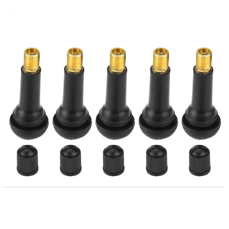 Pack Of 100 pieces Car Auto TR 412/413/414 Snap In Tyre (Tire) Valve Rubber Tubeless Short Valve Stems