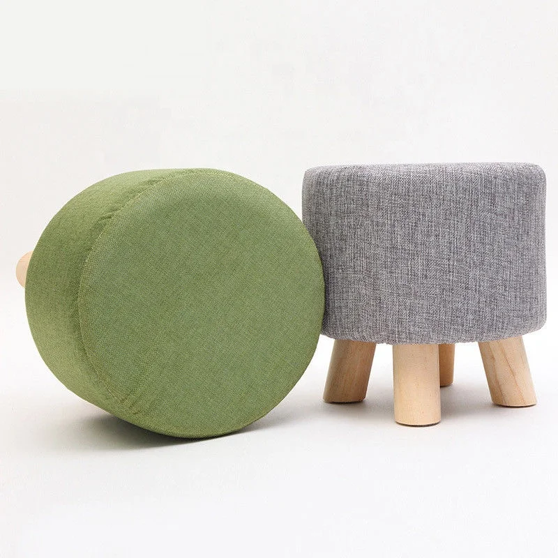 Ottoman Stool Pouffes Footstool for Sitting Tufted Leg Rest Puff Puffy Furniture Cushioned Foam Seat for Home Living