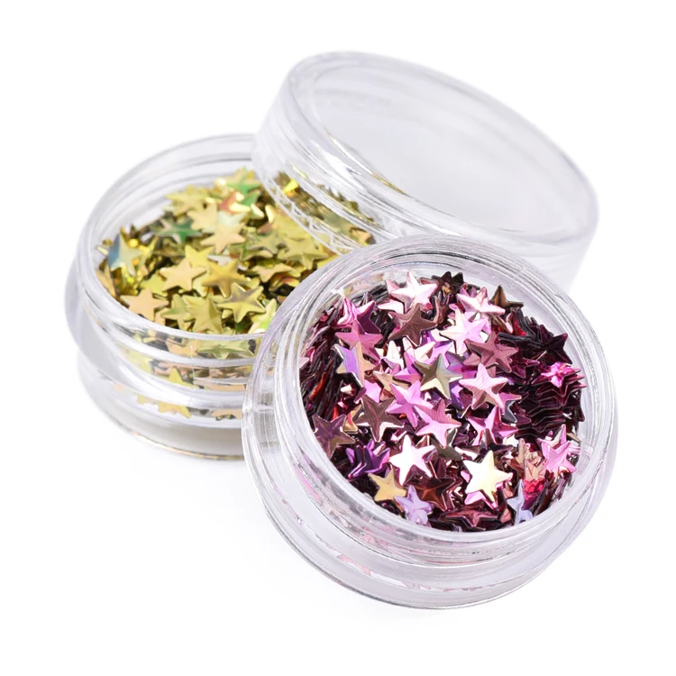 Different types of christmas mixed sequins holographic shell star flower shaped sequins shapes loose nail art glitter sequins