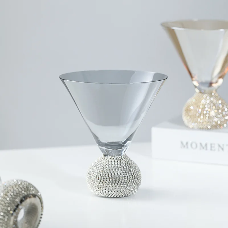 Light crystal twist diamond red wine glass whisky glass champagne glass ice cream cup dessert cup