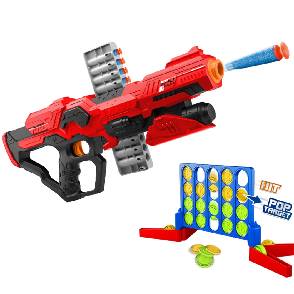 Soft air gun shooting toy pistol gun dart blaster 16 darts safety target EVA foam soft bullet toy guns