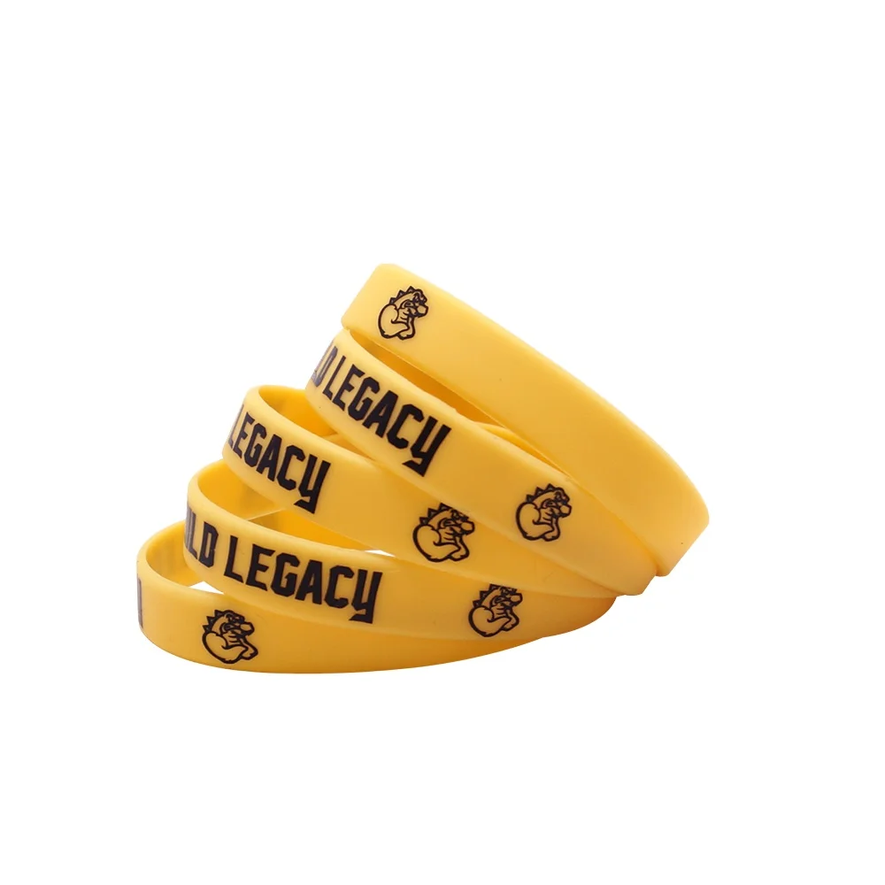 Customized Various Colors Printed Logos Bracelets Oem Event Party Festival Wristbands Custom Silicone Bracelet