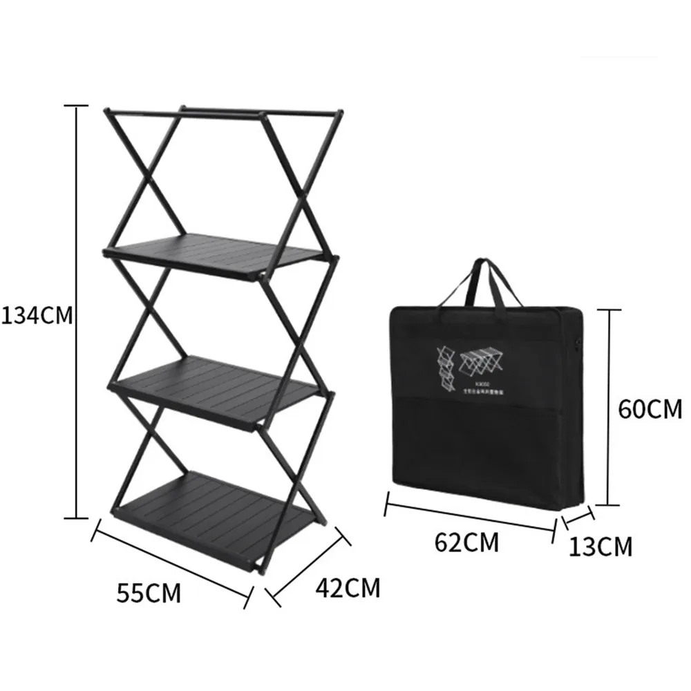 Oem Custom Outdoor Ultralight Multifunctional Foldable Hanging Rack Shelf Portable Aluminum Suitcase Folding Camping Table