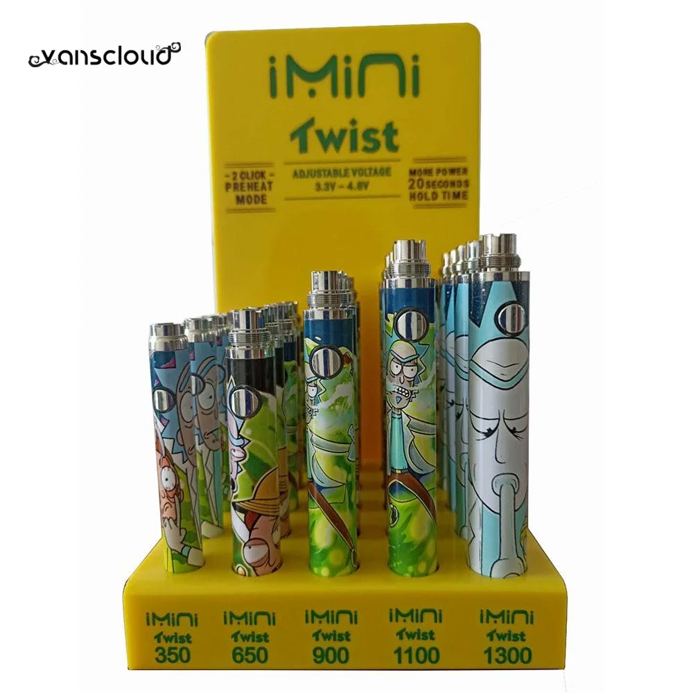 
2021 Hot Sale Imini Twist Slim Battery Kit Preheat CBD Variable Voltage 510 Twist Battery With Display Package 