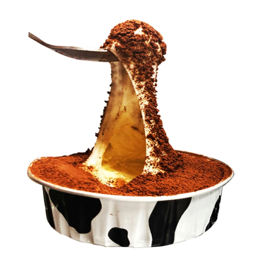 Свежая растягивающаяся шоколадная чашка cjees ang крем какао порошок торт