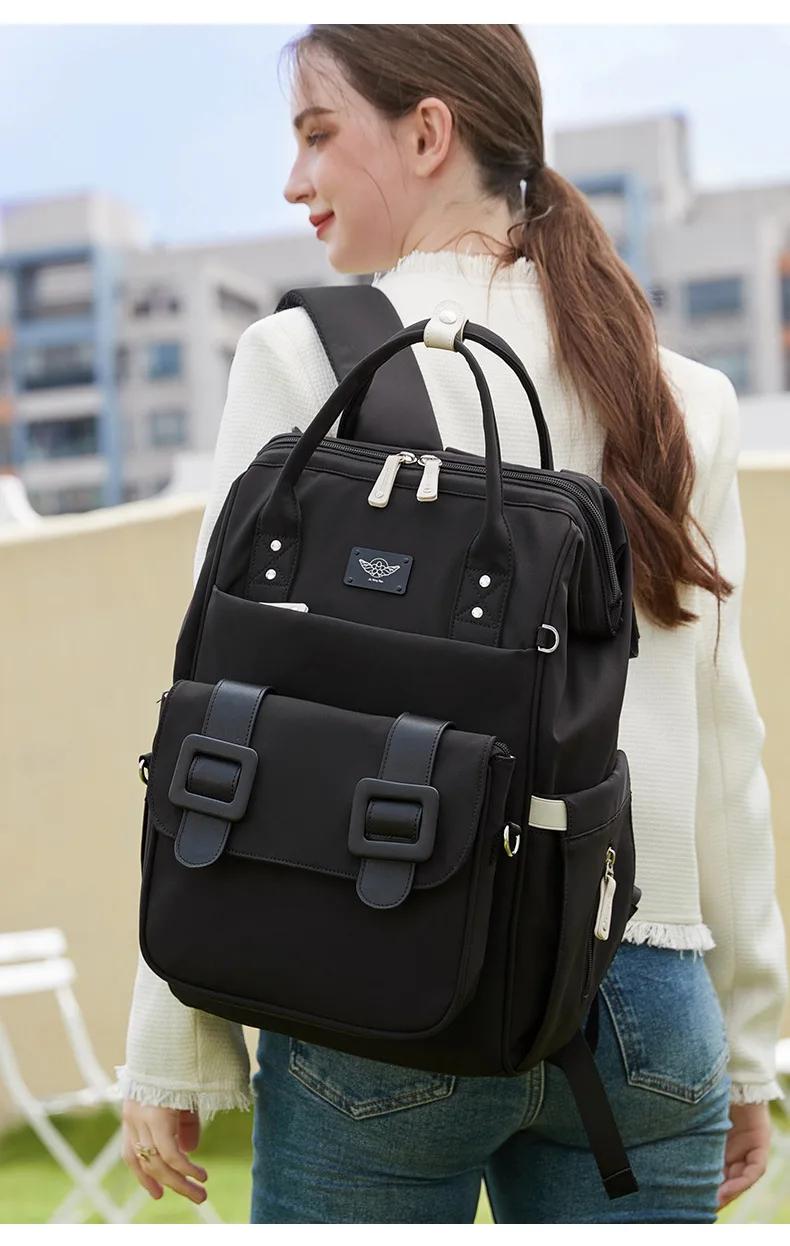 2025 Factory New Design Portable Waterproof Detachable Colorful Mummy Diaper Backpack USB Nappy Bag Storage Durable Print Baby