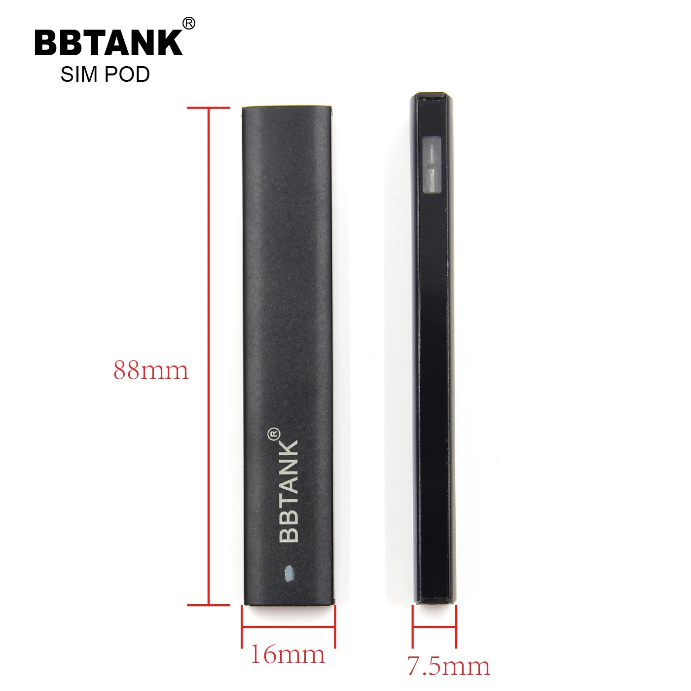 
BBTANK Sim Pod 1 ml 0.5 ml Empty Disposable vape pen pod 350 mah quick heating ceramic rosin vaporizer CBD oil 