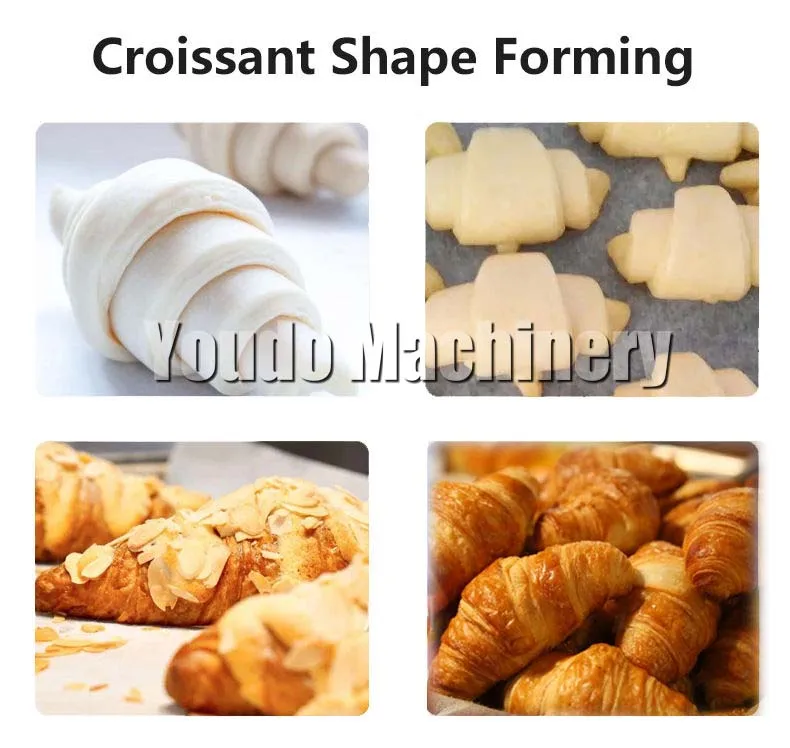 Full Automatic heel shaping machine Automatic croissant bread forming machine Croissant Making Rolling Machine for bakery