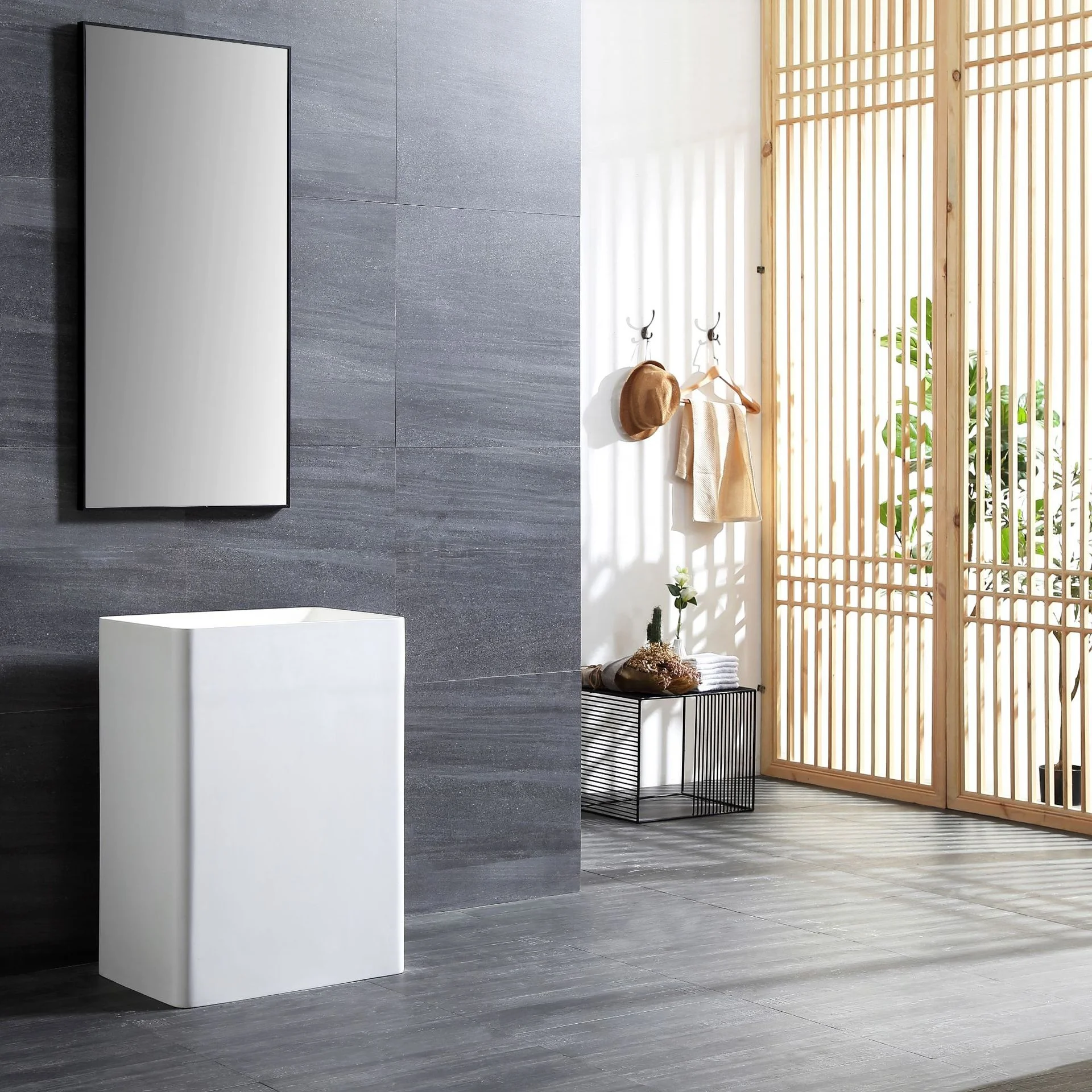 Раковина на стойке с твердой поверхностью, раковина ручной умывальника из полимерного литого камня, составная напольная раковина