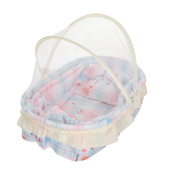 
Foldable Infant Baby Kid Child Pop Up Cot Bed Mosquito Fold Net Tent, Folding mosquito bed net for toddlers with music pad 