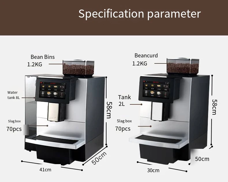 F11 Full-Automatic Espresso Machine Digital Touch Screen Includes Coffee Maker and Grinder Electric for Household Car Use