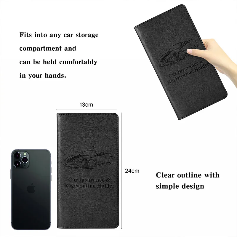 Rfid Pu Passport Cover Car License Registration And Registration Insurance Card Holder