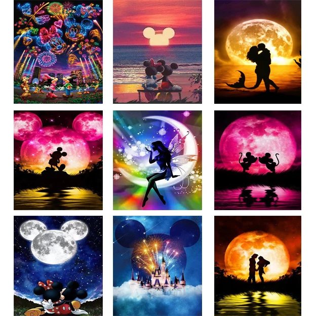 5D Full Drill Painting Anime Character Moon Diamond Wholesale DIY Diamond Embroidery Cross Stitch Kits Mosaic Bts Gift