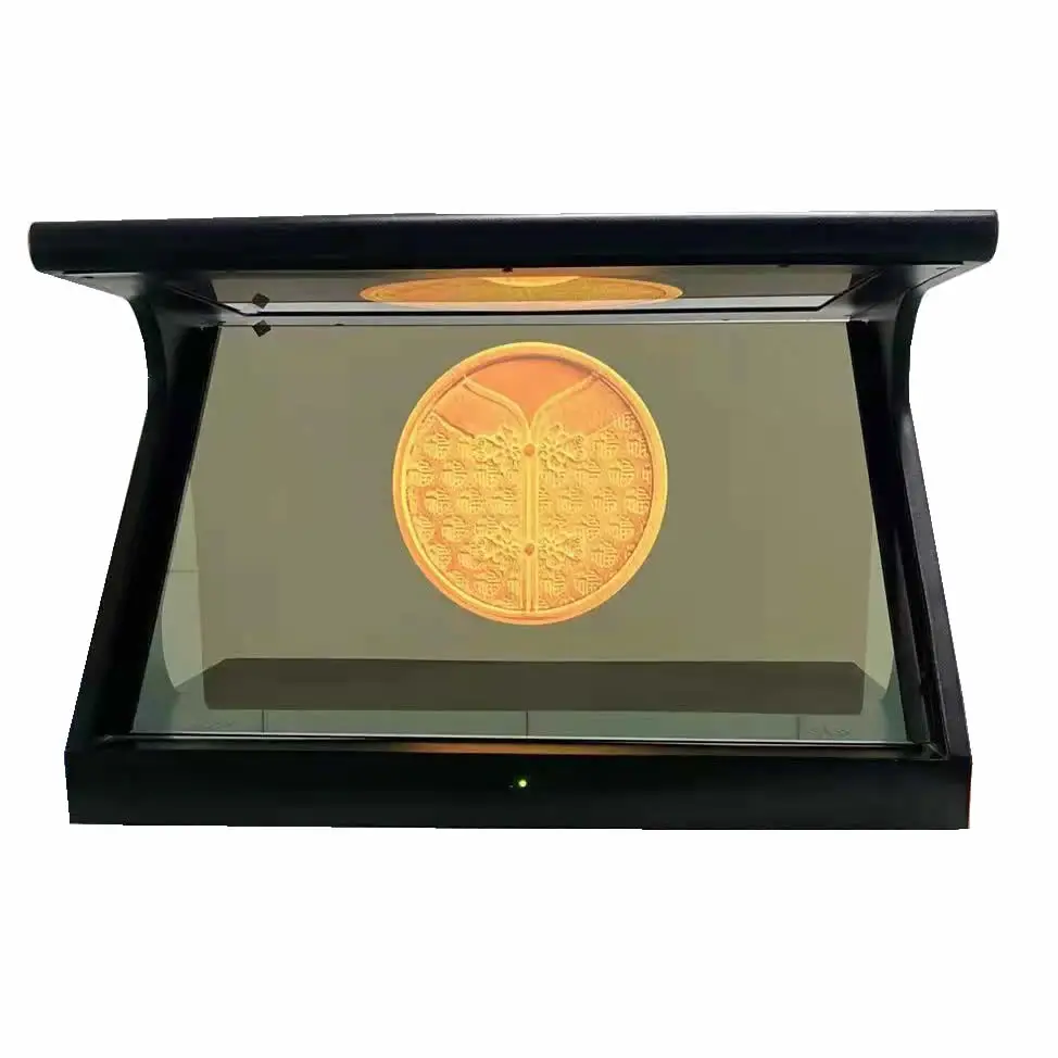 19 inch 3D pyramid holographic projection 180 degree advertising machine with base, network version (optional)