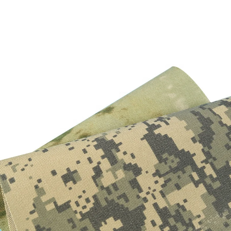 waterproof water repellent  pu coated 1000d  cordura camouflage camo custom printed nylon oxford fabric