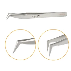 Yelix 6A-SA High Grade Eyelash Extension Lash Anti-static Tweezers Set Bulk Supplier for Eyelash Makeup Work