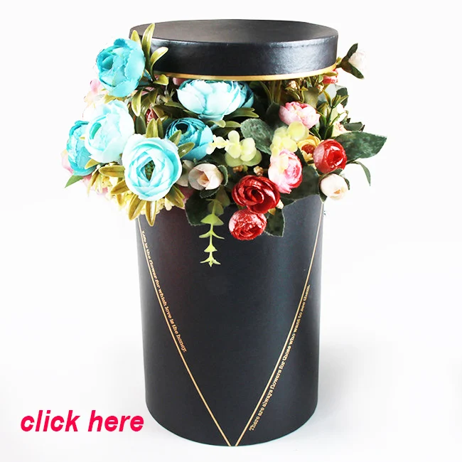 
New eco friendly Luxury custom logo Brand Cardboard Waterproof Round Flower Hat Box 