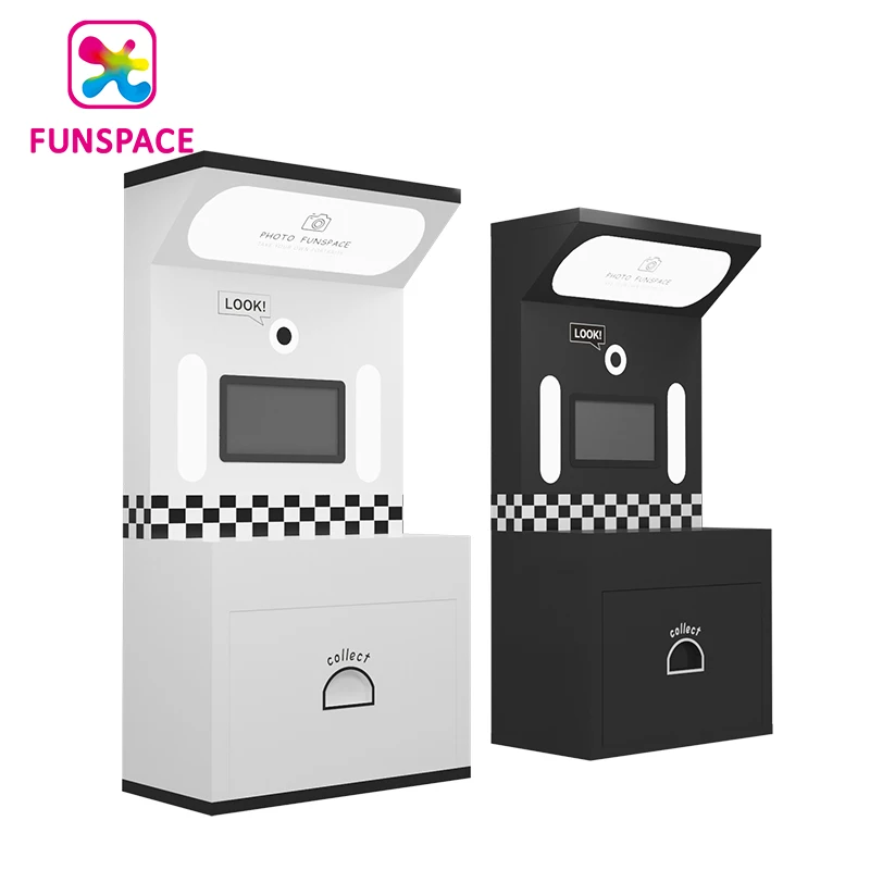 Funspace Shopping Mall Custom Shell Dslr Camera Photo Booth Host Machine Touch Screen Printer Selfie Photo Booth Kiosk
