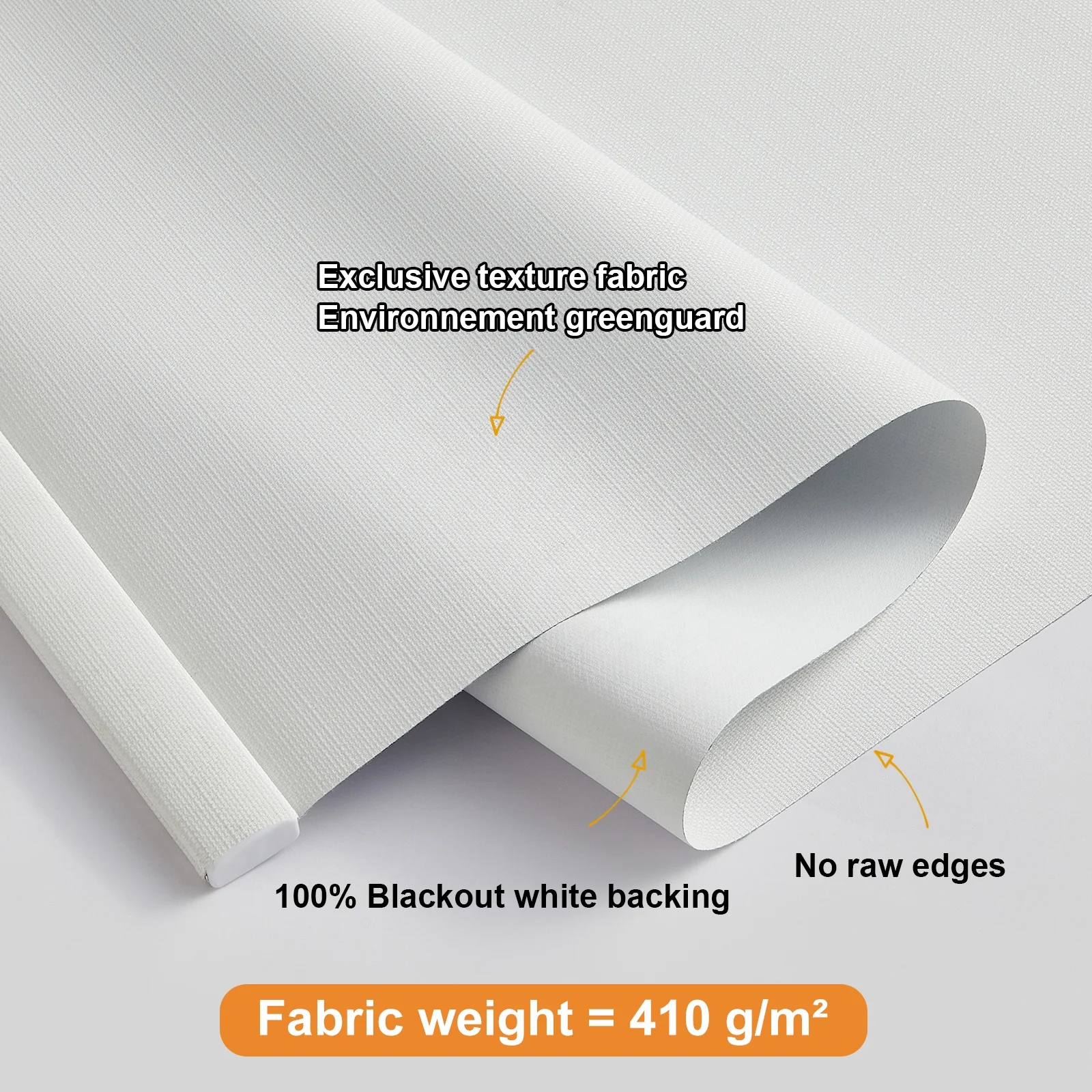 Factory Customized Free-Stop Cordless Window Shades Blackout Roller Blinds With Fabric-Covered Aluminum Valance
