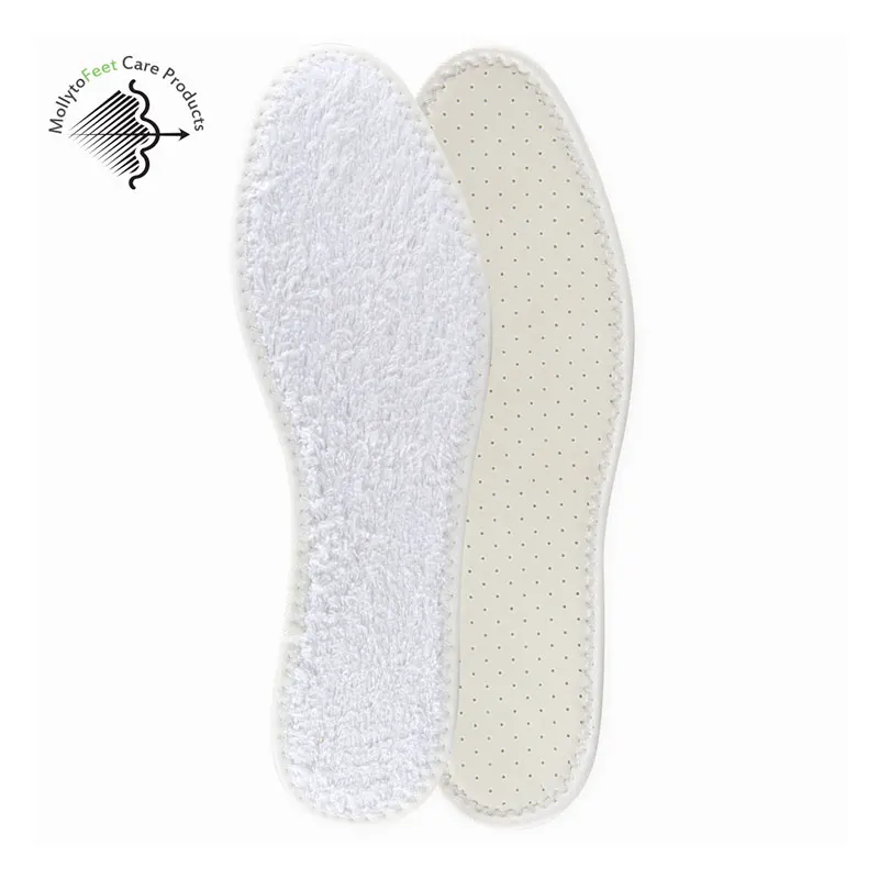 Washable Summer Pure Cotton Terry fresh Barefoot Insole