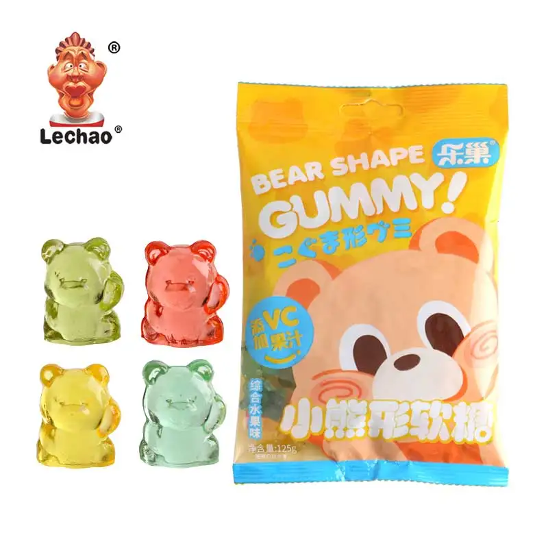 OEM/ODM Factory Wholesale 3d 4d Gummy halal Fruit Bear Gummy Candy Sweets Bags Gummy