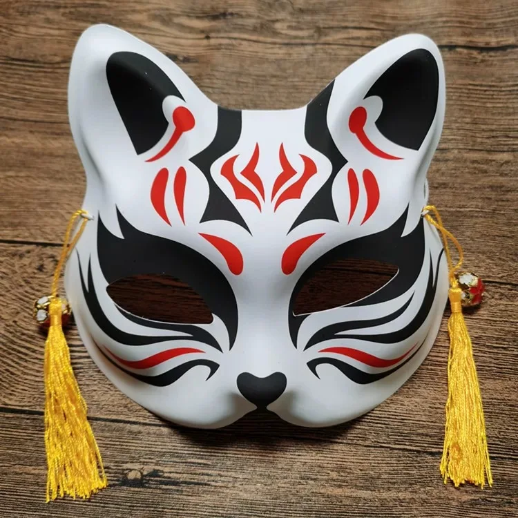 Factory Wholesale Personality Half Face Cat Mask Anime Fox Cosplay Dance Party Stylish Mask Party Mask Halloween