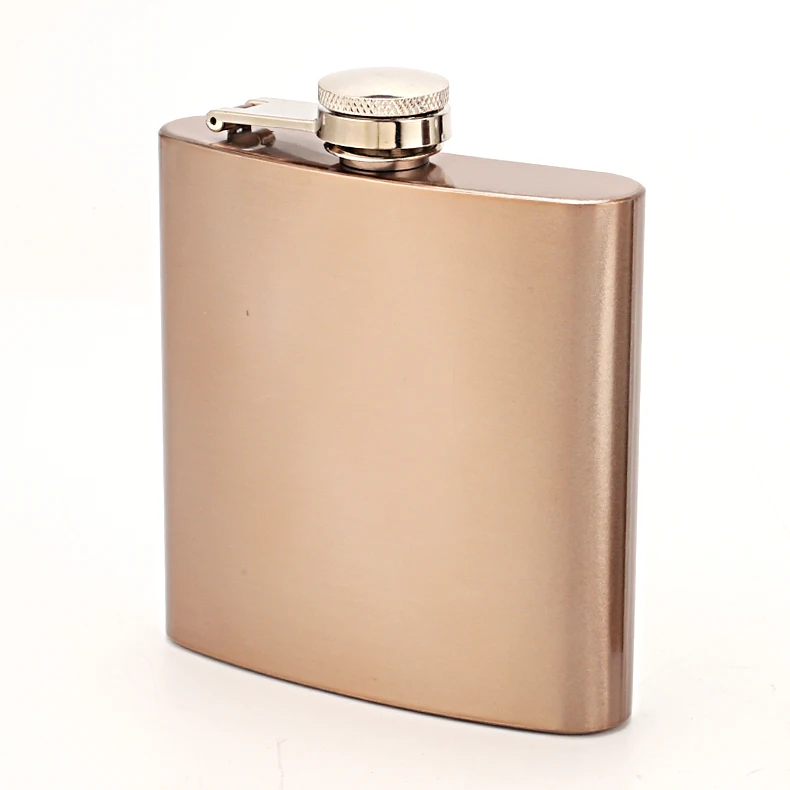 
yongkang factory custom color 304 stainless steel 6oz hip flask 
