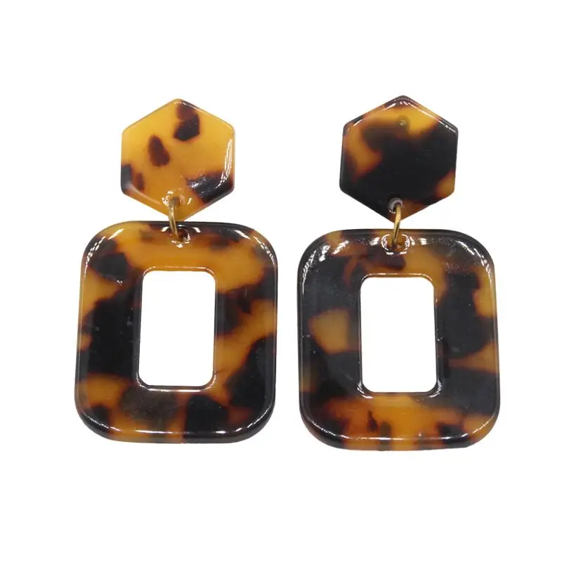 
CC earrings for women 2020 fashion acrylic hood earrings jewelry trendy Leopard-print jewellery 