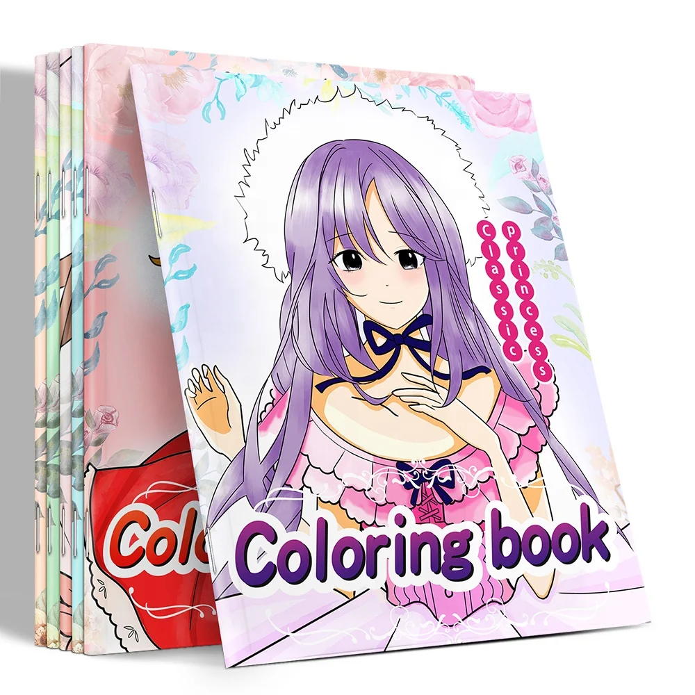 2021 hot sale child classic princess series suit of 6 books coloring book for early education drawing toys