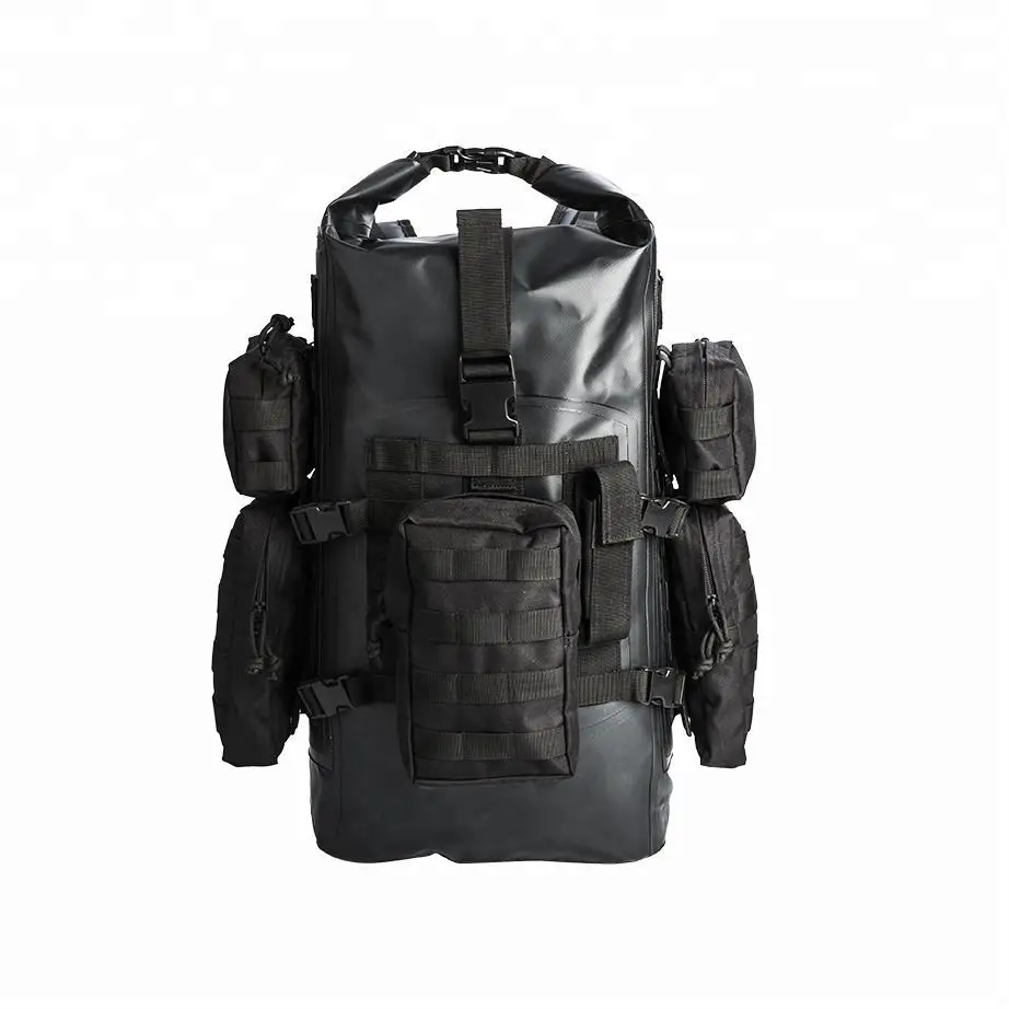 OEM ODM 40-80L Factory wholesale PVC material Camo Tactical Backpack bag for travel outdoor climbing mountaineering