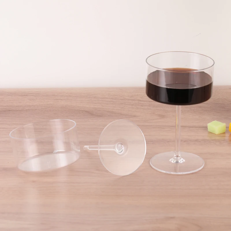 Wholesale Party Reusable Wine Glasses Customised Plastic Colorful Plastic Party Goblets Cups