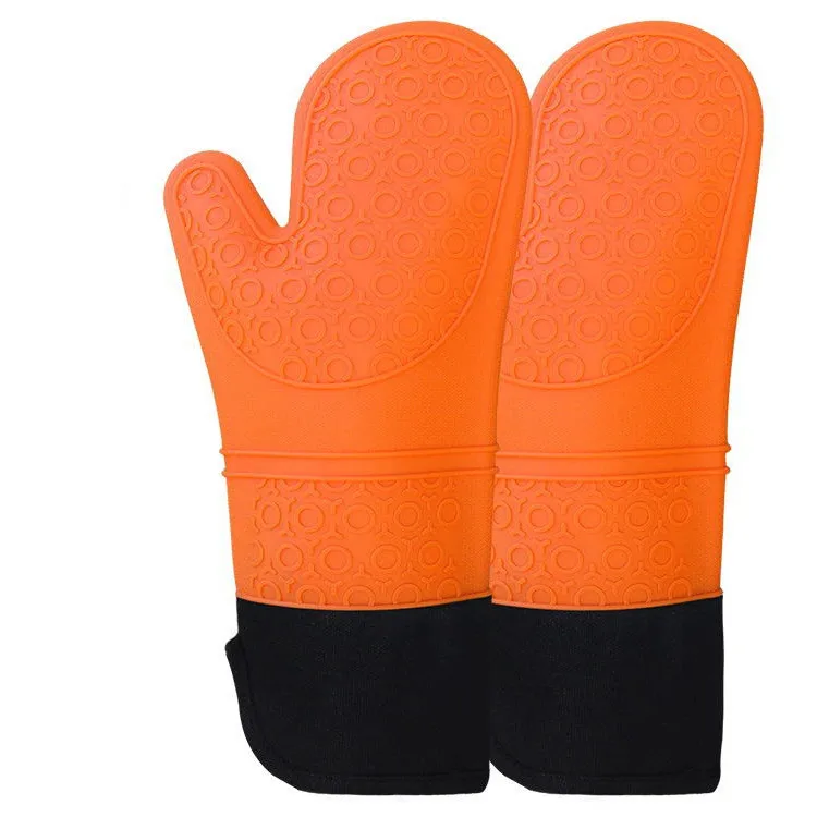 New Arrival Fox Mouth Circle Long Silicone Glove Hand Microwave Oven Insulated Multifunctional  Glove For Kitchen Use